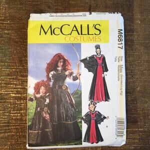 McCalls Sewing Pattern M6817 Merida Brave Vampiress Costume Womens 8-22 UNCUT